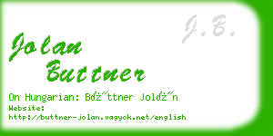 jolan buttner business card